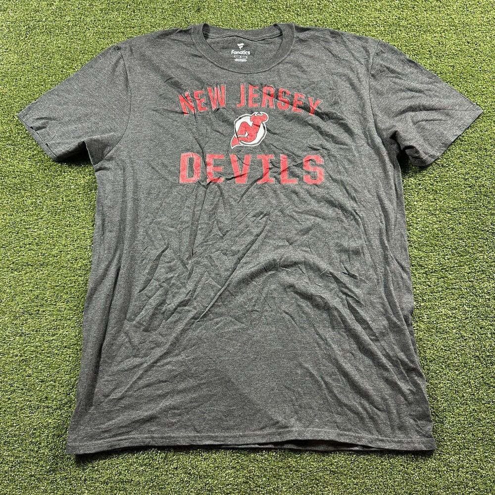 New Jersey Devils Fanatics Men's Large Gray T-Shirt NWOT nhl